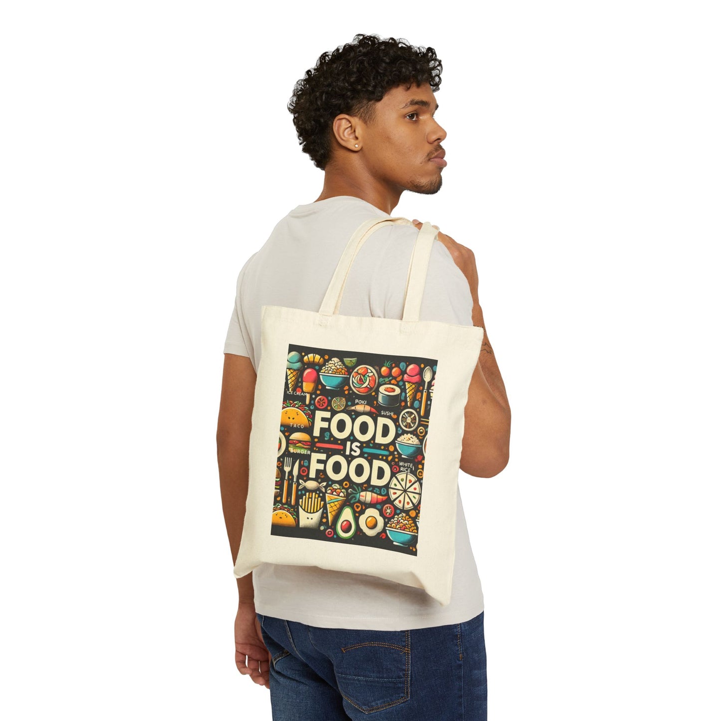 Food is Food Cotton Tote Bag