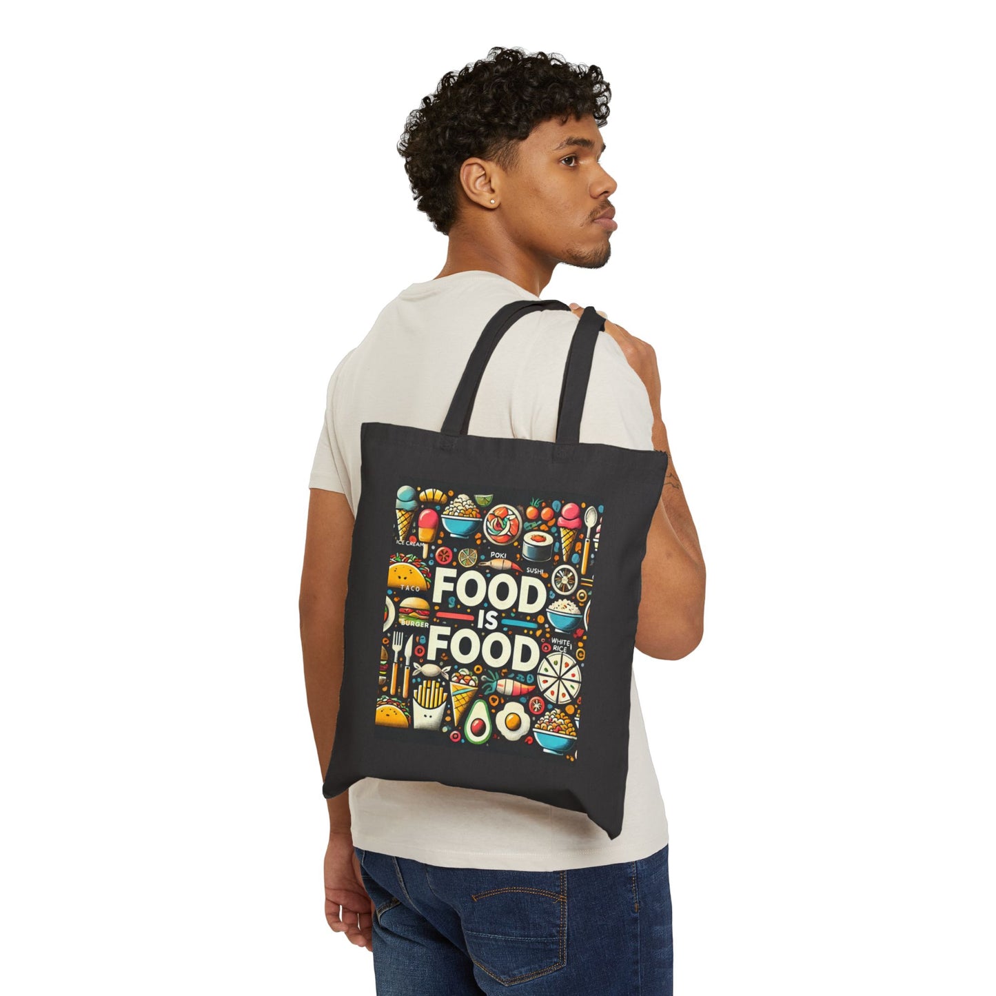 Food is Food Cotton Tote Bag